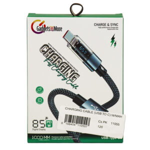 Charging and Sync Cable • USB to USB-C • Digital mAh Indicator and Display • 3' Braided Cord • In Retail Box