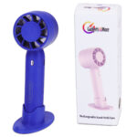 FAN-HANDHELD W/STAND 3 SPD RECHARGEABLE