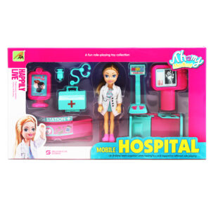 DOLL WITH HOSPITAL SET