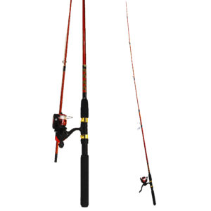 Rod and Reel Combo Set • Open Face Reel • 2 pc Rod
