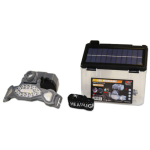 LED Headlamp • Multifunction • Solar or USB-C Rechargeable • Power Bank • Removable Batteries